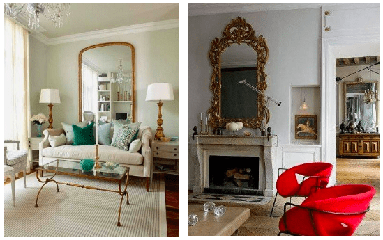 Mix and match gilded furniture with colour accessories