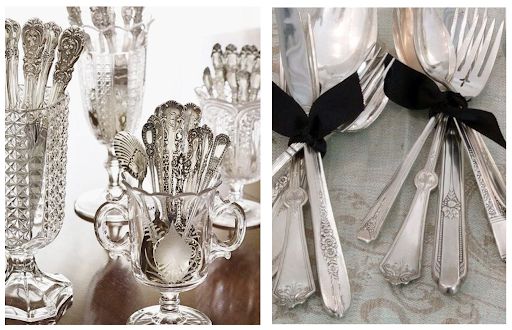 Mix and match antique cutlery sets