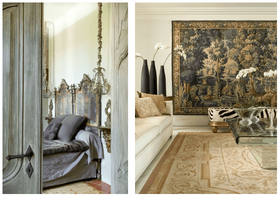 The beauty of antique French Aubusson rugs on contemporary homes