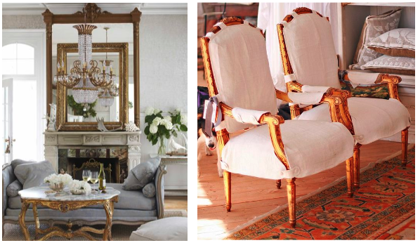 Mix and match gilded pieces in modern spaces