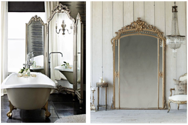 Decorative French-style mirrors