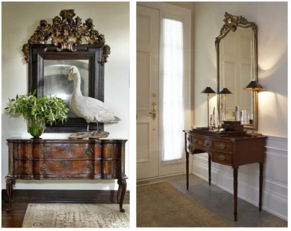 Place an antique sideboard or server in your modern space