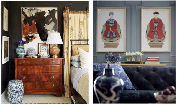 To complement Chinoiserie furniture, consider incorporating decor elements like blue-and-white porcelain vases, silk pillows or traditional Chinese portraits.