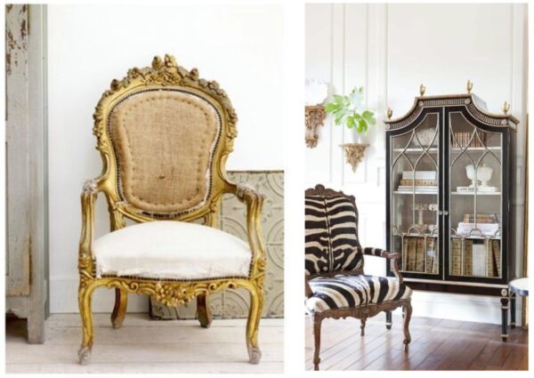 If a contemporary space is shouting out for a chair that is a little over-the-top, then antique chair styles from the Baroque or Rococo periods will provide the dramatic and playful contrast you are after. 