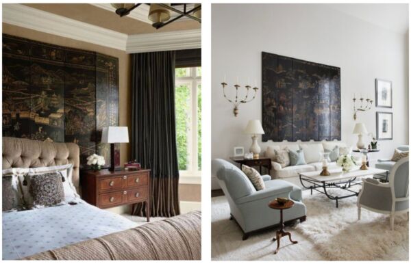 Chinese screens are a versatile solution doubling up as sophisticated room dividers or wall art. 